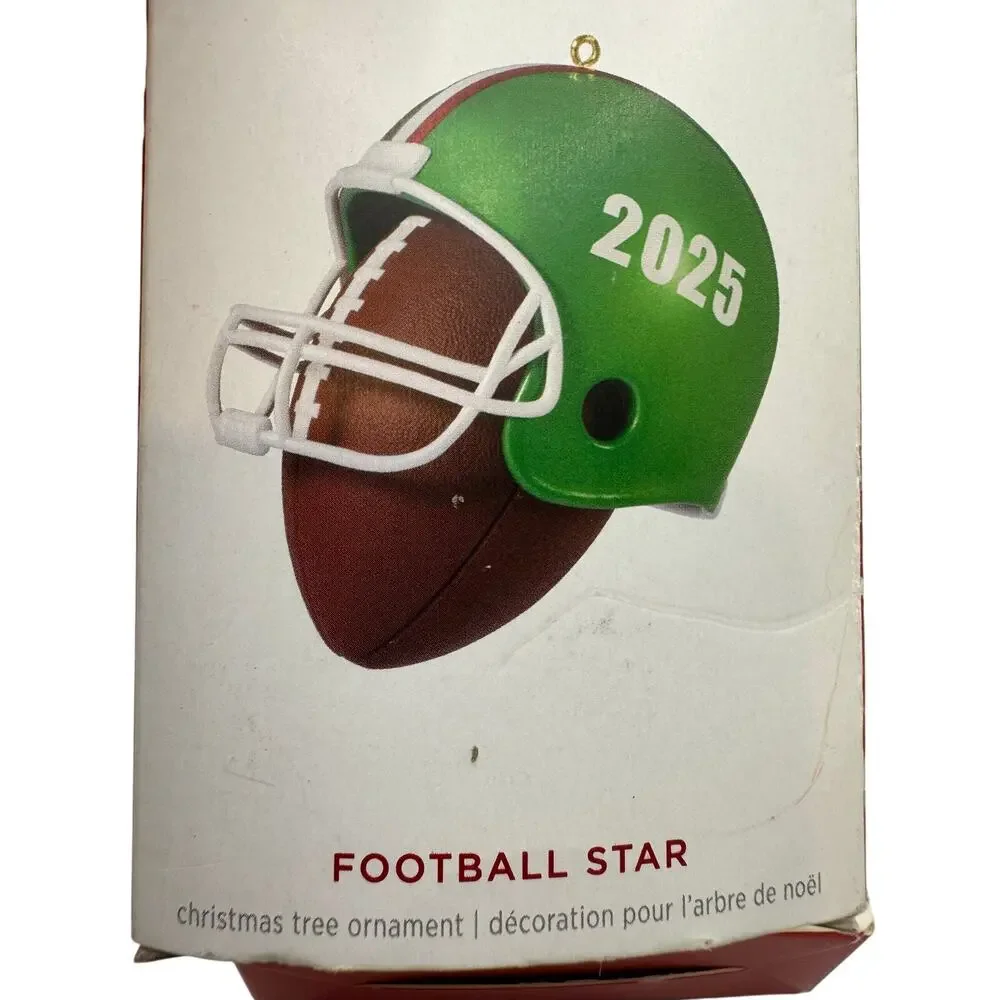 HALLMARK Keepsake 2025 Football Star Christmas Tree Ornament New In Box